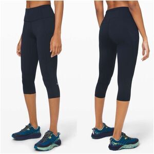 Lululemon Fast and Free Crop II 19" *Non-Reflective
True Navy 4